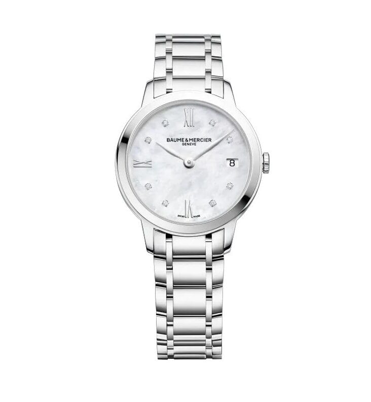 Orologio Da Donna Baume \u0026 Mercier Classima Al Quarzo Con Diamanti E Datario  - Gioielleria Passalacqua \u003e Shop Online