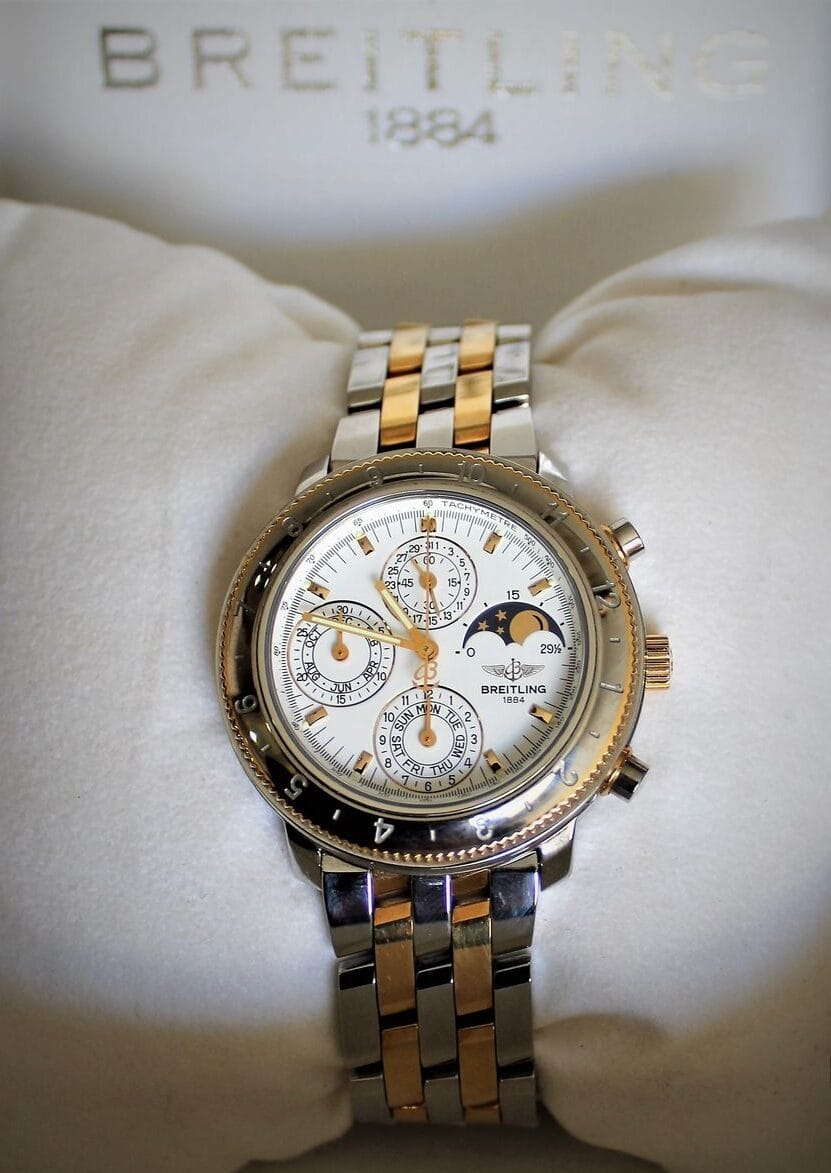 BREITLING OROLOGIO CRONOGRAFO Astromat 1461 Fasi Lunari Automatic Perpetual  Date REF A19405 - Gioielleria Passalacqua \u003e Shop Online